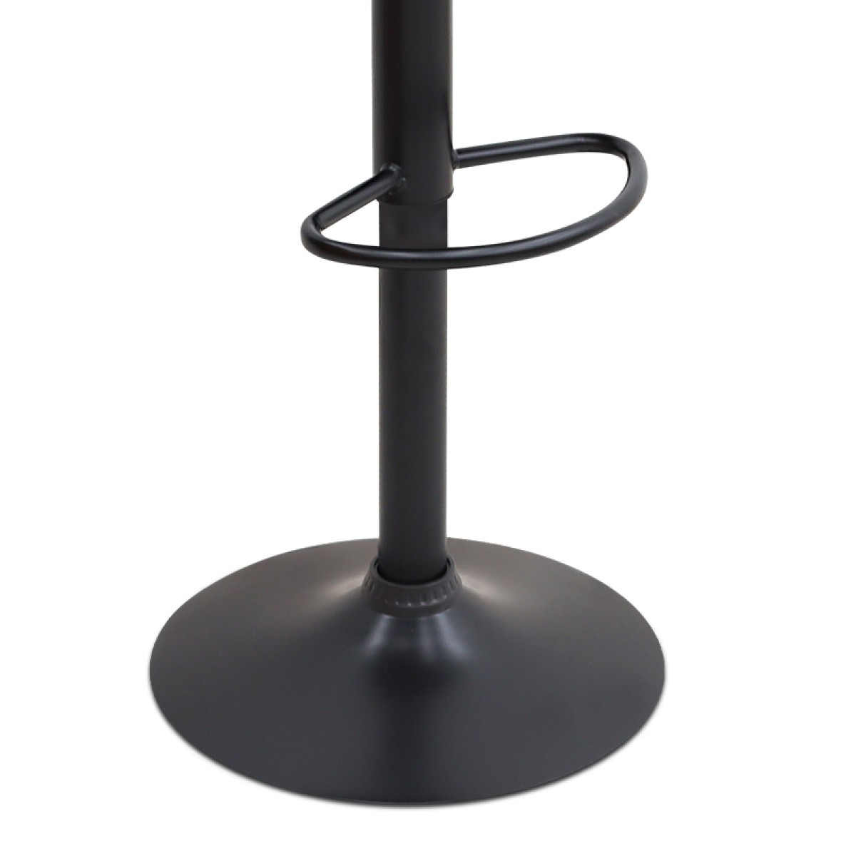 Σκαμπό μπαρ Dolores Megapap με ρυθμιζόμενο ύψος PU μαύρο - βάση μαύρο ματ 45,5x38x89/109εκ.