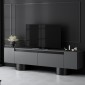 Έπιπλο τηλεόρασης Haven Megapap χρώμα ανθρακί 180x30x50εκ.