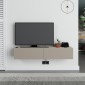 Έπιπλο τηλεόρασης επιτοίχιο Francy Megapap χρώμα sandstone 135x31,7x25εκ.