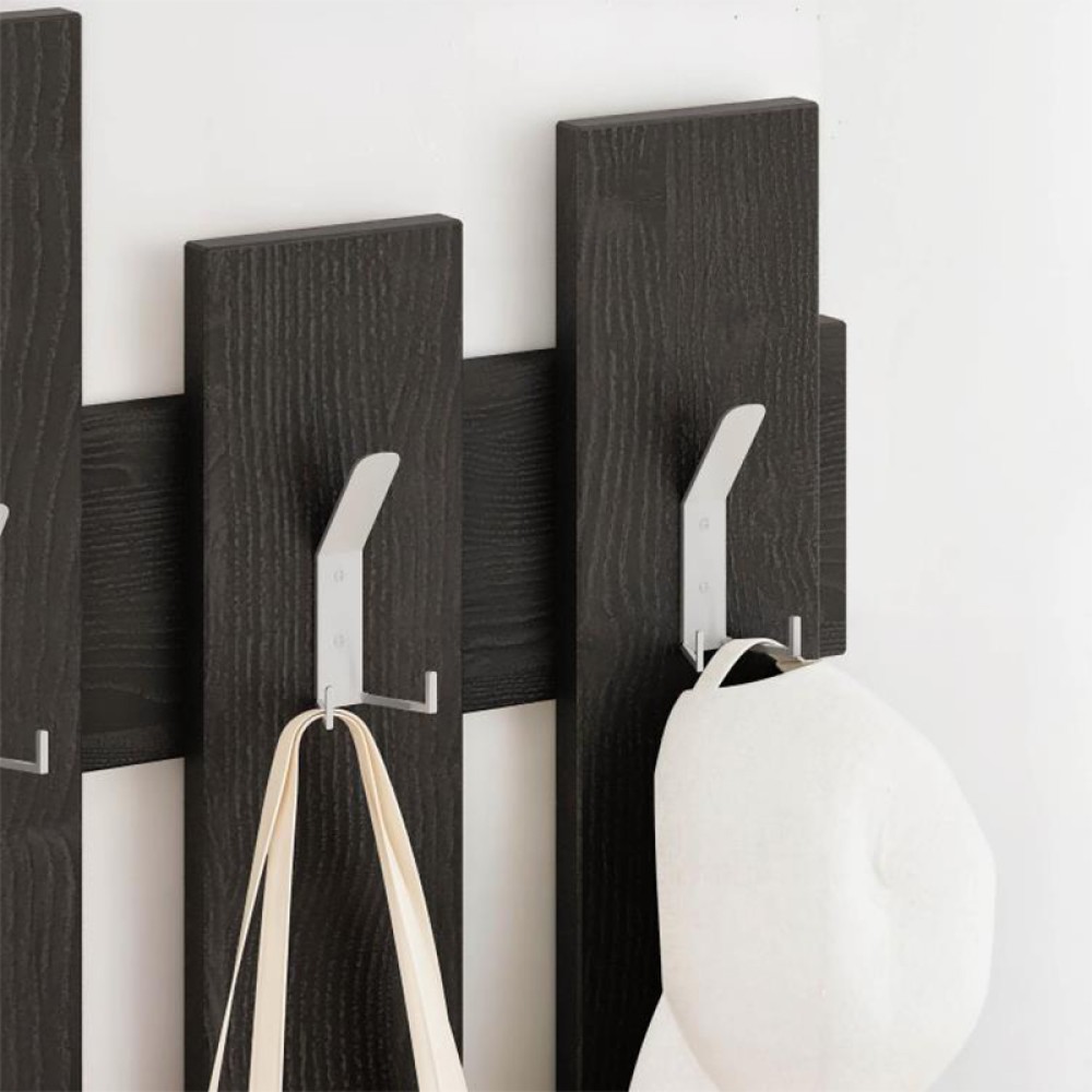 Κρεμάστρα τοίχου Wave Megapap χρώμα black wood 64x4x81εκ.