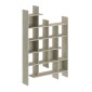 Βιβλιοθήκη Manco Megapap χρώμα travertine 122x25,5x188εκ.