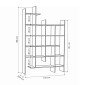 Βιβλιοθήκη Manco Megapap χρώμα travertine 122x25,5x188εκ.