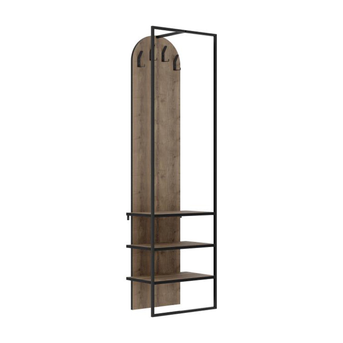 Έπιπλο εισόδου Archy Megapap χρώμα ανοιχτό καρυδί 53x31,7x180εκ.
