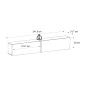 Έπιπλο τηλεόρασης επιτοίχιο Espanse Megapap χρώμα sapphire oak 241,8x31,7x30εκ.