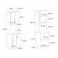 Έπιπλο κουζίνας Kalira 2 Megapap χρώμα λευκό - rota oak 60x40x196εκ.