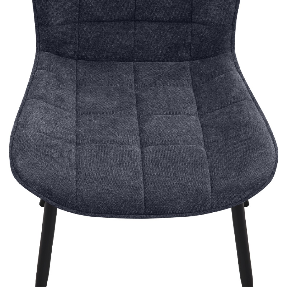 Καρέκλα τραπεζαρίας Chiara Megapap ανθρακί ύφασμα - μεταλλικό μαύρο πόδι 48x58x81εκ.