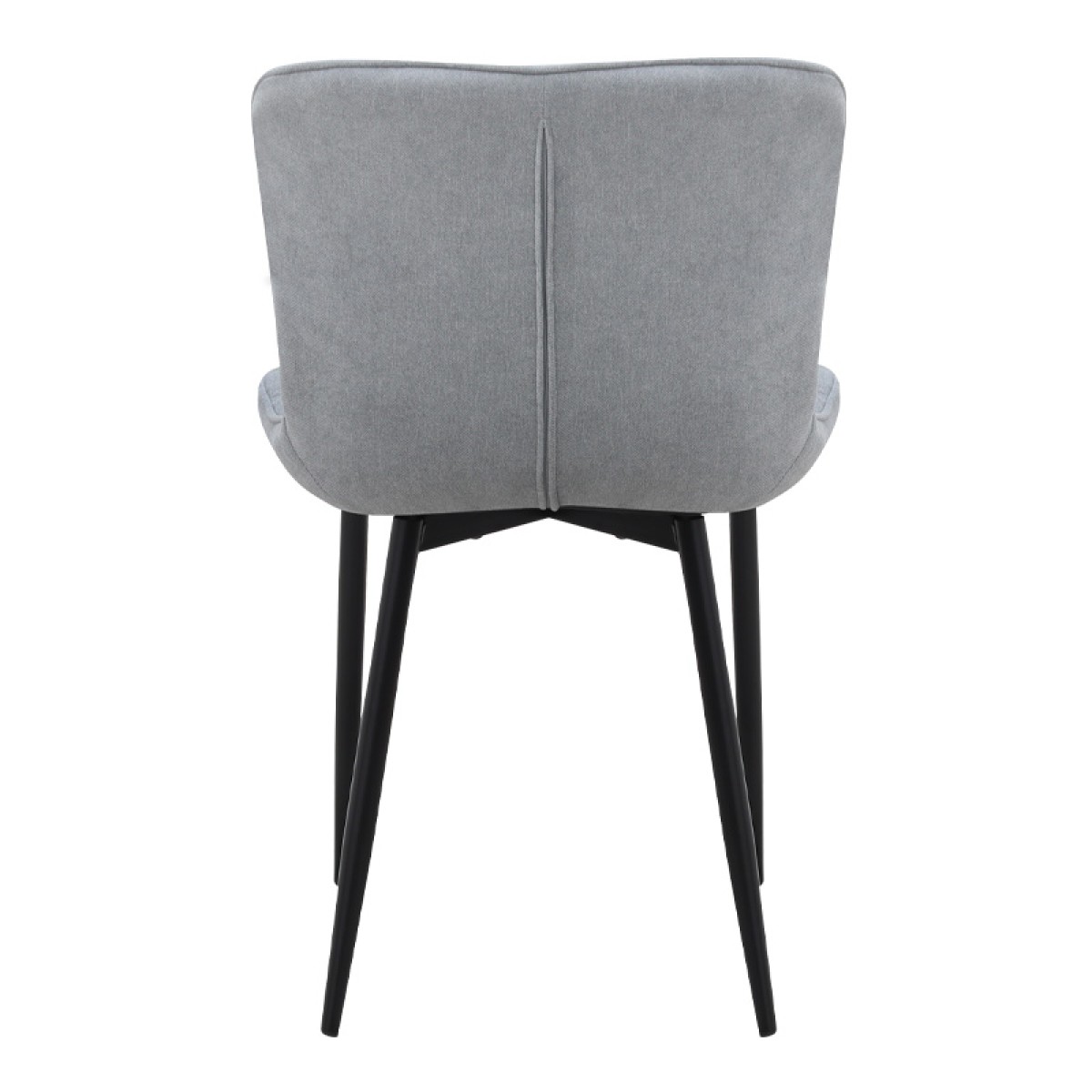 Καρέκλα τραπεζαρίας Chiara Megapap γκρι ύφασμα - μεταλλικό μαύρο πόδι 48x58x81εκ.