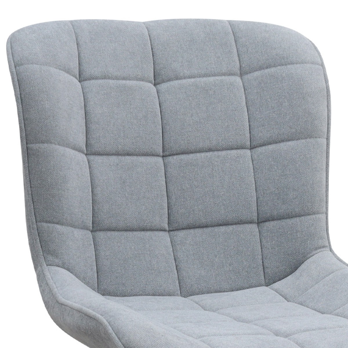 Καρέκλα τραπεζαρίας Chiara Megapap γκρι ύφασμα - μεταλλικό μαύρο πόδι 48x58x81εκ.