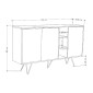 Μπουφές Clara Megapap χρώμα sandstone 142x35,6x83εκ.