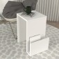 Τραπεζάκι βοηθητικό Regnar Megapap χρώμα λευκό  43,1x33,5x52εκ.
