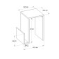 Τραπεζάκι βοηθητικό Regnar Megapap χρώμα λευκό  43,1x33,5x52εκ.