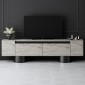Έπιπλο τηλεόρασης Haven Megapap χρώμα travertine 180x30x50εκ.