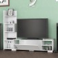Έπιπλο τηλεόρασης Pera Megapap χρώμα λευκό 160x29,5x120εκ.