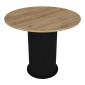Τραπέζι Bohema Megapap χρώμα μαύρο - sepet oak Ø90x77,7εκ.
