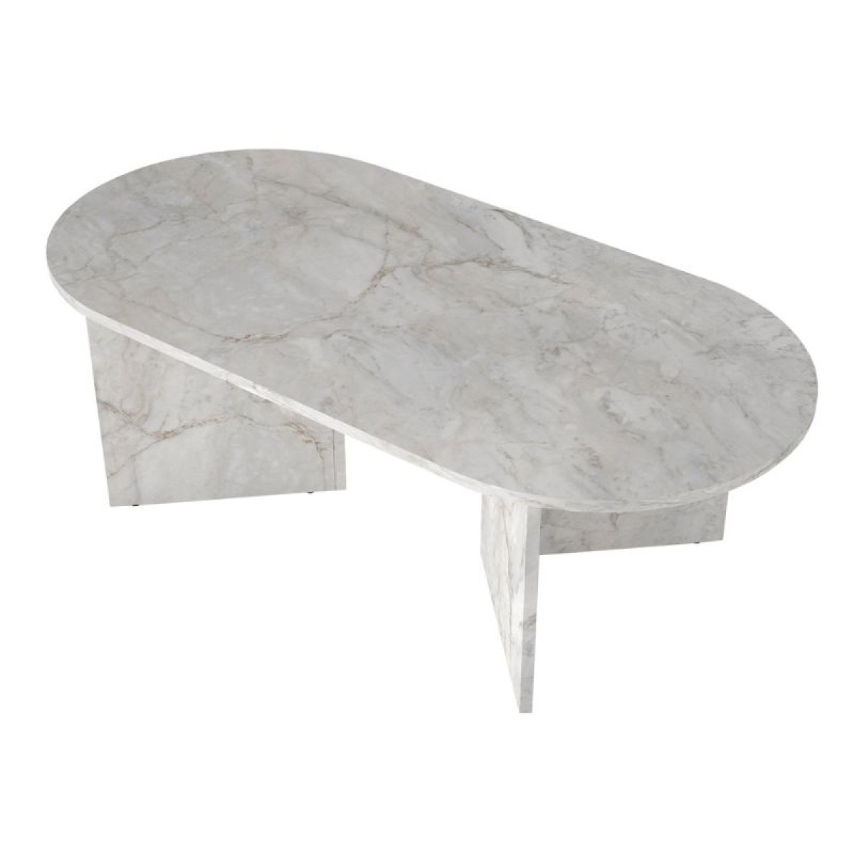 Τραπεζάκι σαλονιού Cortado Megapap χρώμα λευκό εφέ μαρμάρου 120x60x39,6εκ.