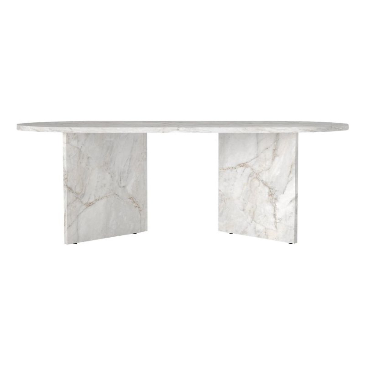 Τραπεζάκι σαλονιού Cortado Megapap χρώμα λευκό εφέ μαρμάρου 120x60x39,6εκ.