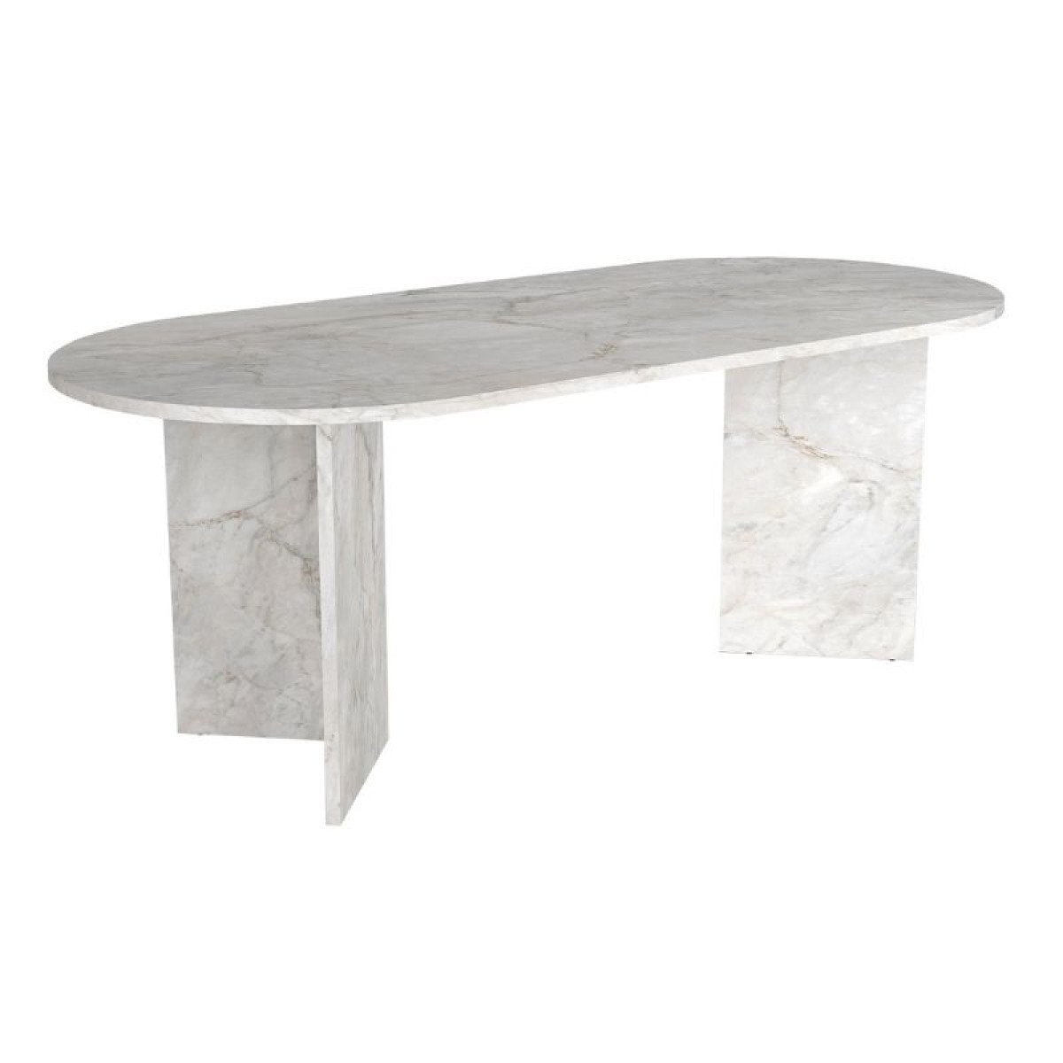 Τραπέζι Cortado Megapap χρώμα λευκό εφέ μαρμάρου 200x90x74εκ.