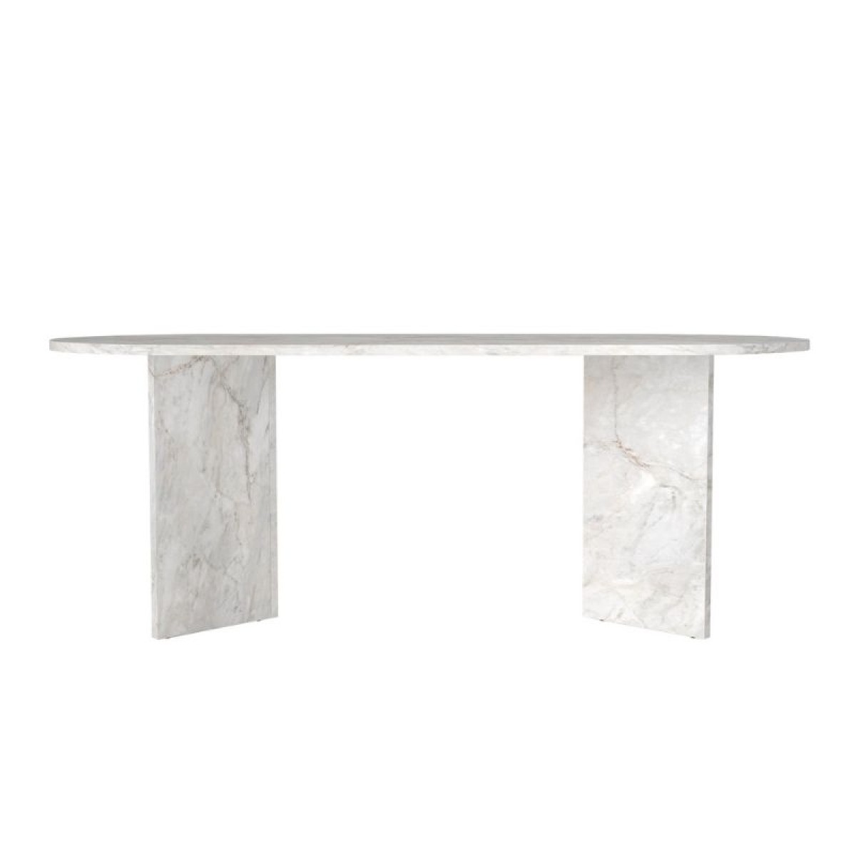 Τραπέζι Cortado Megapap χρώμα λευκό εφέ μαρμάρου 200x90x74εκ.