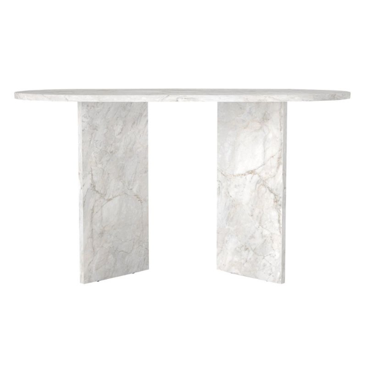 Τραπέζι Cortado Megapap χρώμα λευκό εφέ μαρμάρου 138x80x75εκ.