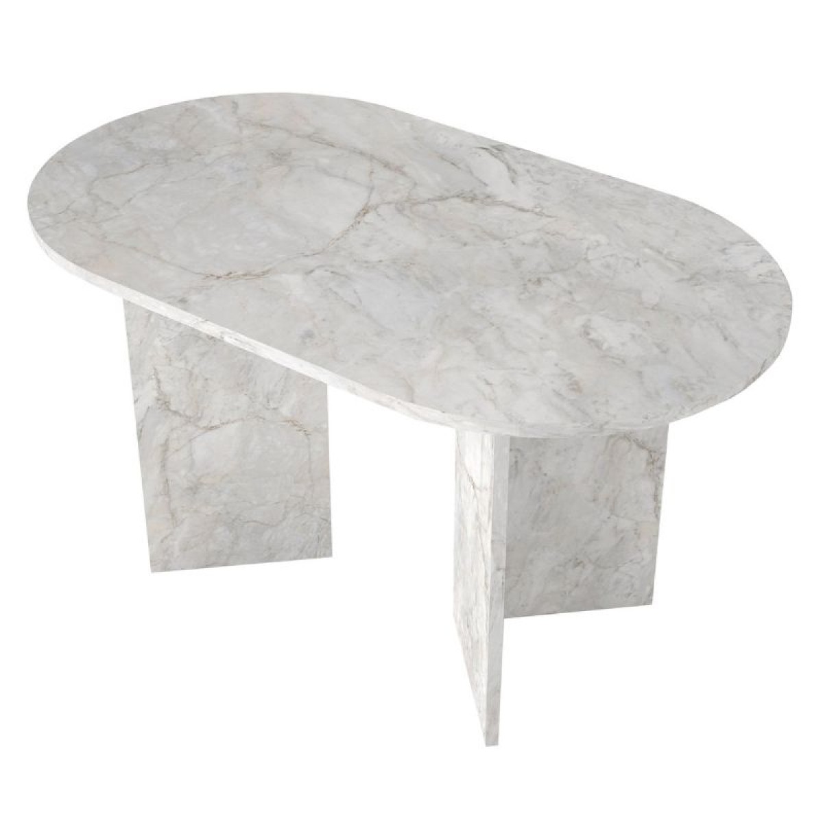 Τραπέζι Cortado Megapap χρώμα λευκό εφέ μαρμάρου 138x80x75εκ.