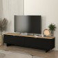 Έπιπλο τηλεόρασης Bohema Megapap χρώμα μαύρο - sepet oak 180x47x45,6εκ.