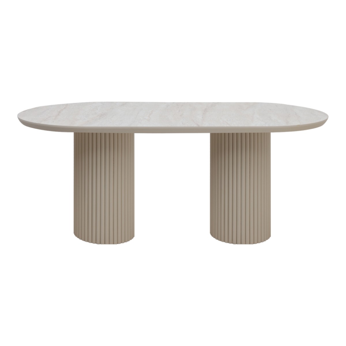 Τραπέζι Hazar Megapap Mdf χρώμα travertine - sandstone 180x90x77εκ.