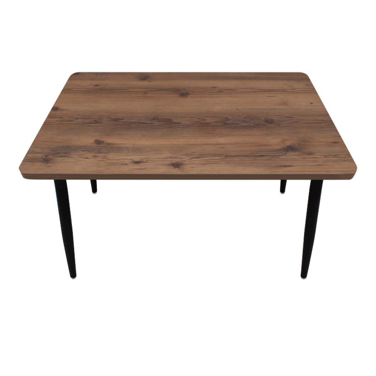 Τραπέζι Levico Megapap Mdf - μεταλλικό χρώμα καπνιστή καρυδιά 130x75x75εκ.