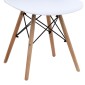 Καρέκλα τραπεζαρίας Nova Megapap PP λευκό - ξύλινο φυσικό πόδι 46x51x80εκ.