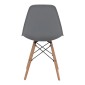 Καρέκλα τραπεζαρίας Nova Megapap PP γκρι - ξύλινο φυσικό πόδι 46x51x80εκ.