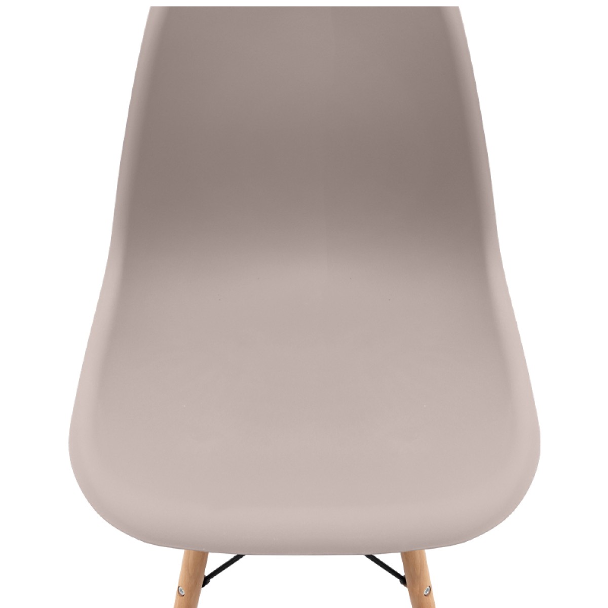 Καρέκλα τραπεζαρίας Nova Megapap PP cappuccino - ξύλινο φυσικό πόδι 46x51x80εκ.