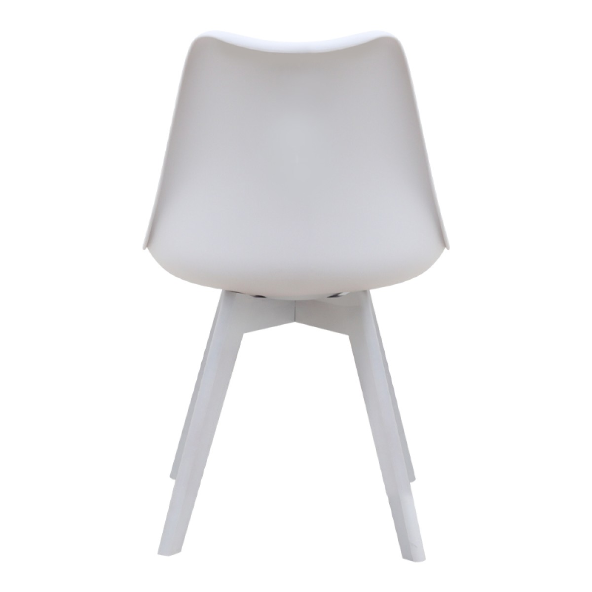 Καρέκλα τραπεζαρίας Viva Megapap PP - PU λευκό - ξύλινο λευκό πόδι 48,5x54x80εκ.