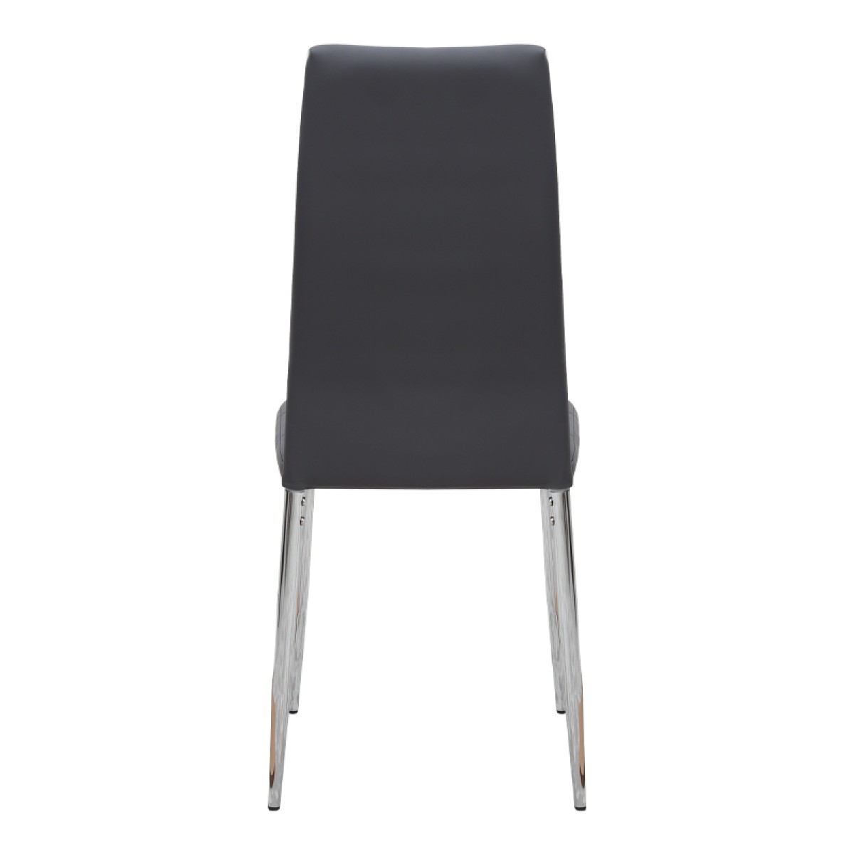 Καρέκλα τραπεζαρίας Rosa Megapap μαύρο PU - μεταλλικό πόδι χρωμίου 41x48x98εκ.