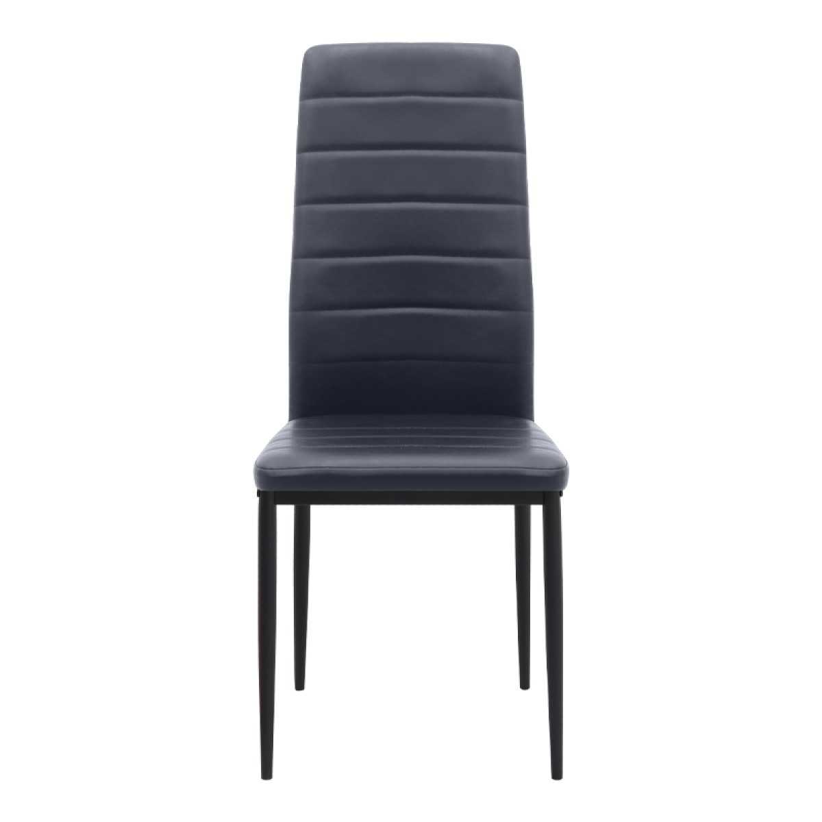 Καρέκλα τραπεζαρίας Rosa Megapap μαύρο PU - μεταλλικό μαύρο πόδι 40x52x96εκ.