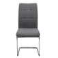 Καρέκλα τραπεζαρίας Laura Megapap γκρι ύφασμα - μεταλλική βάση χρωμίου 42x58x98εκ.