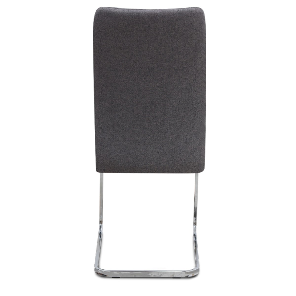 Καρέκλα τραπεζαρίας Laura Megapap γκρι ύφασμα - μεταλλική βάση χρωμίου 42x58x98εκ.