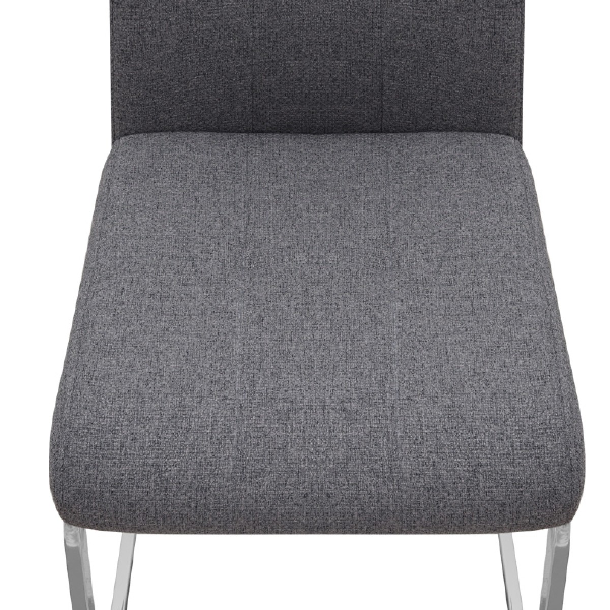 Καρέκλα τραπεζαρίας Laura Megapap γκρι ύφασμα - μεταλλική βάση χρωμίου 42x58x98εκ.