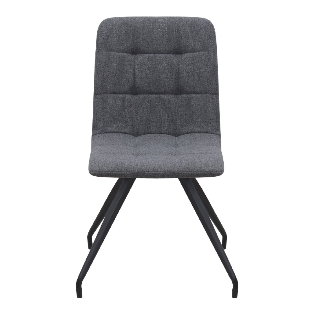 Καρέκλα τραπεζαρίας Bianca Megapap γκρι ύφασμα - μεταλλικό μαύρο πόδι 43x56x84εκ.