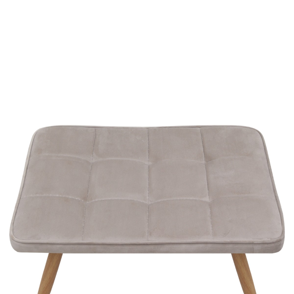 Πολυθρόνα - Μπερζέρα με υποπόδιο Lily Megapap μπεζ βελούδο - μεταλλικό πόδι χρώμα φυσικό 70x62x98εκ.