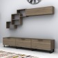 Σύνθεση τηλεόρασης Heydar Megapap χρώμα καρυδί 210x35x40εκ.