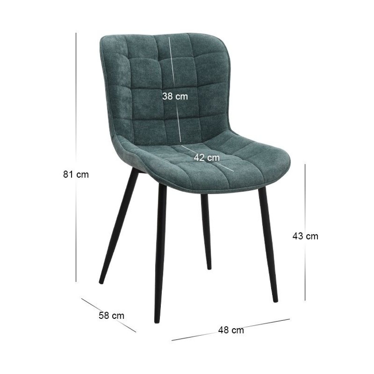 Σετ τραπεζαρία 5τμχ Rubes - Chiara Megapap χρώμα γκρι σκυροδέματος - πράσινο Ø100x78εκ.