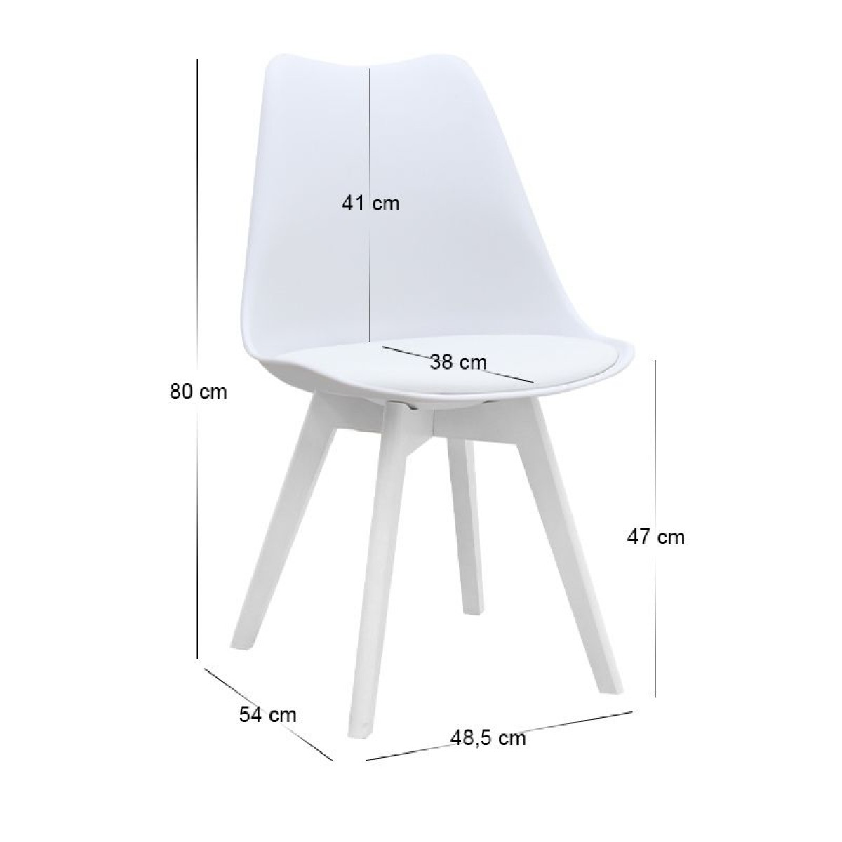Σετ τραπεζαρία 5τμχ Darlen - Viva Megapap χρώμα λευκό 125x72x74εκ.