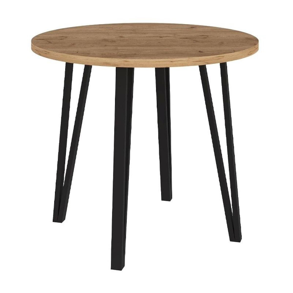 Σετ τραπεζαρία 5τμχ Xana - Kevin Megapap χρώμα sepet oak - λαδί Ø90x77,5εκ.