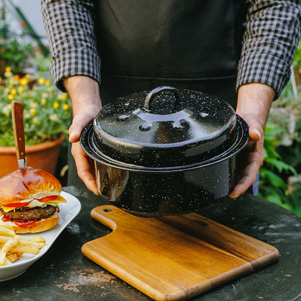 Nava BBQ Σκεύος Σερβιρίσματος Ψητών (Φ26) Εμαγιέ