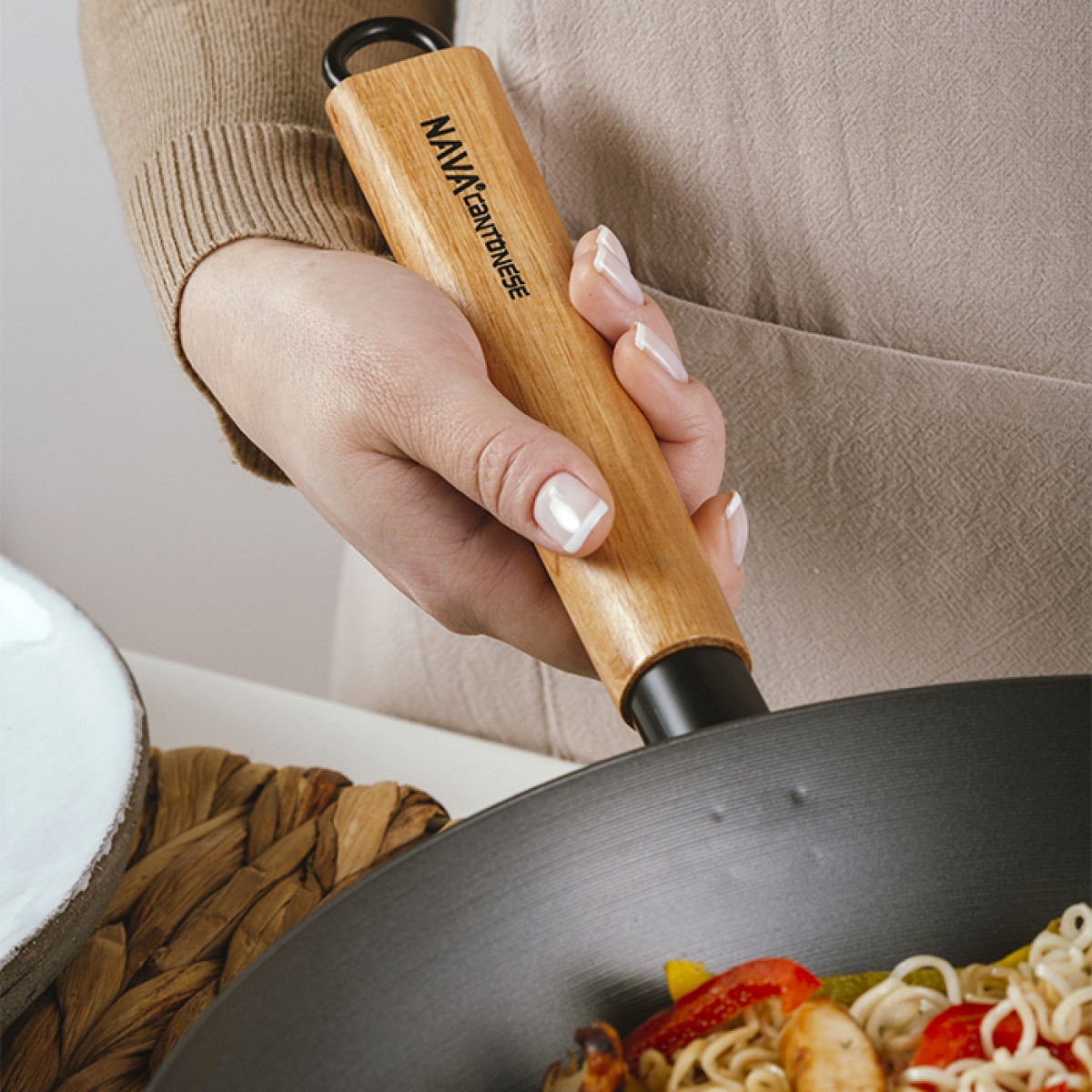 Nava Cantonese Τηγάνι Wok Ν.32 Ατσάλινο Αντικολλητικό