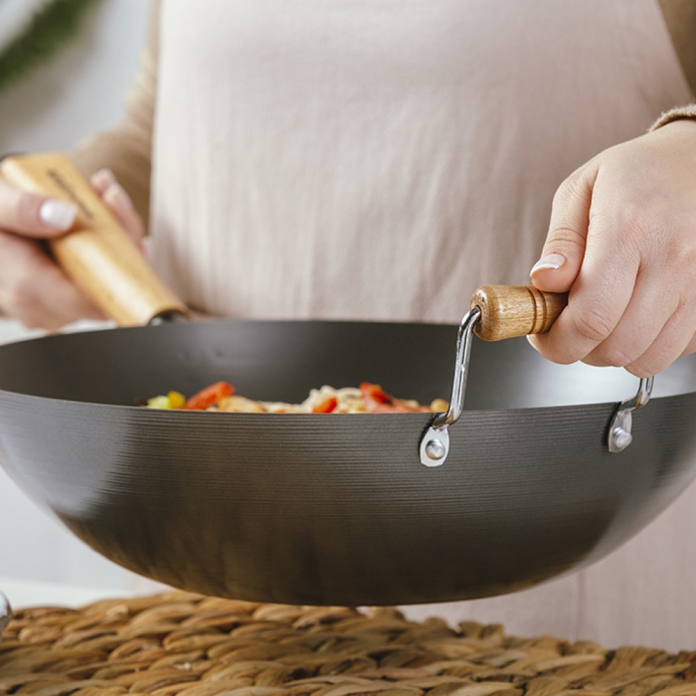 Nava Cantonese Τηγάνι Wok Ν.32 Ατσάλινο Αντικολλητικό