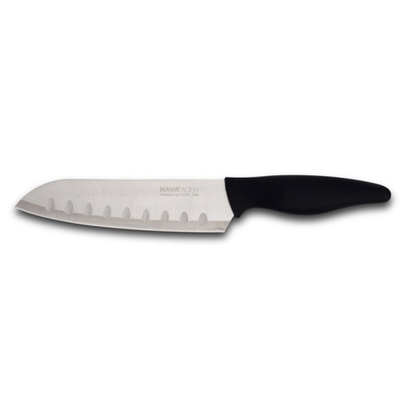 Nava Acer Ανοξείδωτο Μαχαίρι Santoku 30cm – Ιαπωνικού Τύπου με Αντικολλητικές Αυλακώσεις