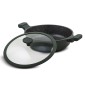 Nava Imperial Ημίχυτρα - Πλακερό 26cm από Χυτό Αλουμίνιο με 5 Αντικολλητικές Επιστρώσεις Stone & Γυάλινο Καπάκι