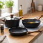 Nava Nature Asian & Feast Chef Σετ 3 Τεμαχίων: Τηγάνι Wok 28cm, Αντικολλητικό Τηγάνι 26cm & Κατσαρόλα 28cm (6.6lt)