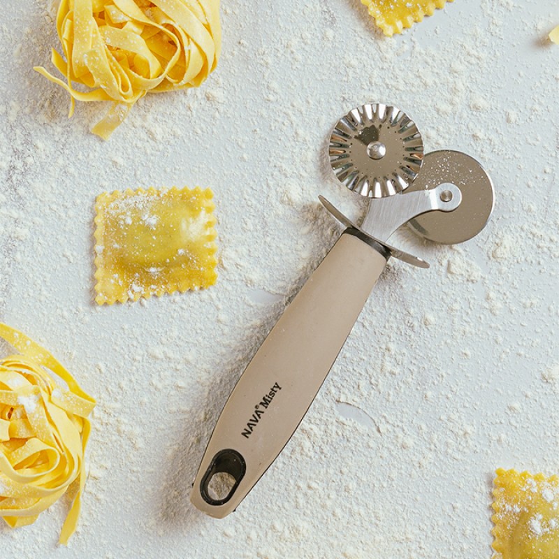 Nava Misty Κόπτης Ζύμης & Ζυμαρικών (18.5cm) με Διπλή Ανοξείδωτη Ροδέλα