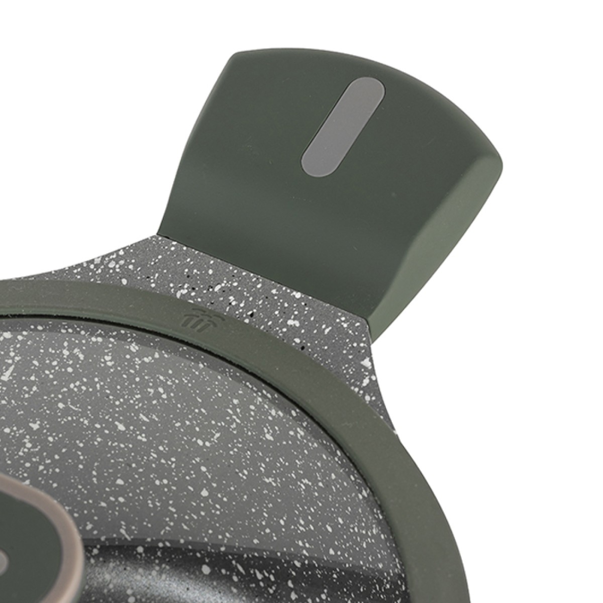 Nava Olea Κατσαρόλα 28cm από Χυτό Αλουμίνιο με 5 Αντικολλητικές Επιστρώσεις Stone & Γυάλινο Καπάκι